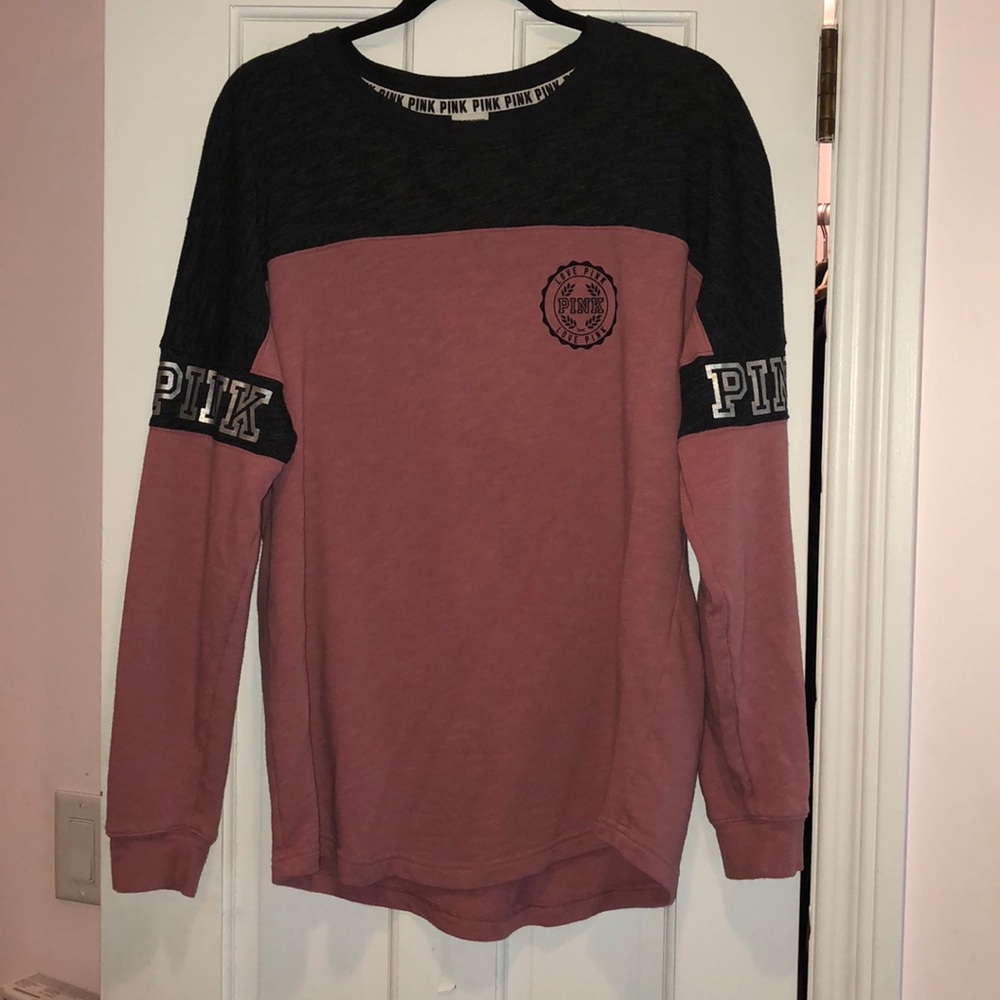 PINK gray and pink long sleeve